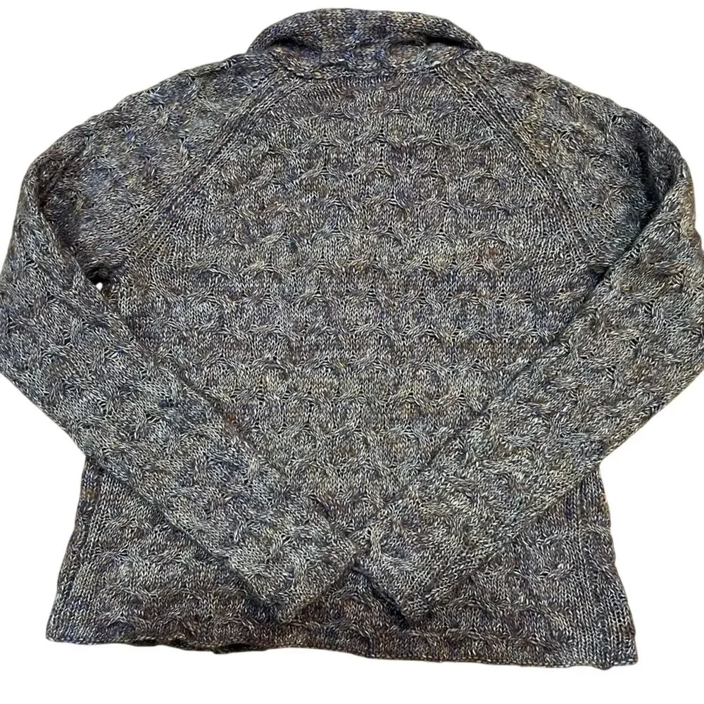 Sundance Alpaca Wool Blend Cable Knit Toggle Cardigan Sweater Medium Cozy